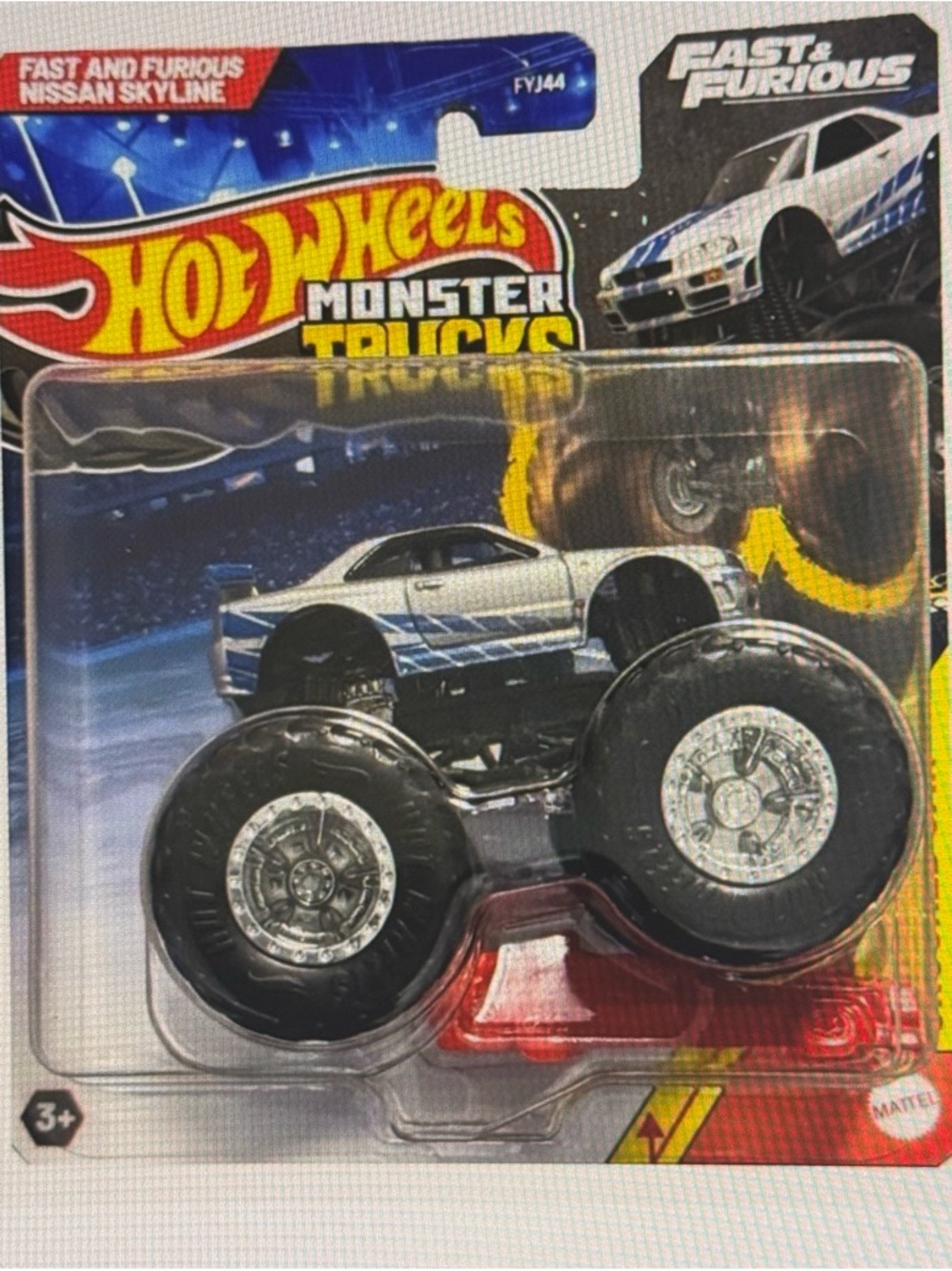 Hot Wheels Monster Truck - Silver Fast & Furious Nissan Skyline